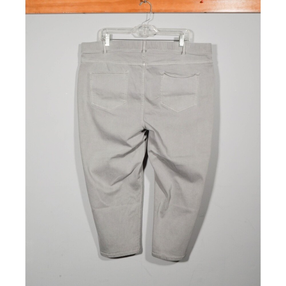 J. Jill Denim Gray Weimaraner High Rise Cropped Stretch Waist Jeans Sz 20 - Picture 3 of 4